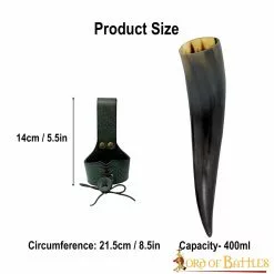 El Cazador Del Norte Funda De Cuero Con Cuerno Auténtico 12 El Cazador Del Norte Funda De Cuero Con Cuerno Auténtico -Armadura Ventas 26087LHGR400 3