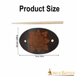 Broche De Pelo De Cuero Auténtico Con Alfiler De Hueso Auténtico -Armadura Ventas 26088 3 1