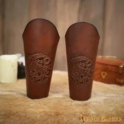 Brazales De Piel Auténtica De Dragón Nórdico