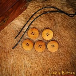 Juego De 5 Botones De Madera Artesanales