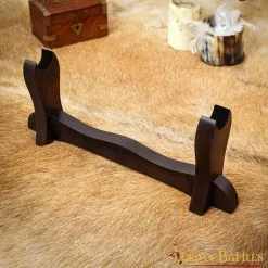 Soporte Para Hachas Y Espadas De Madera Auténtica De Un Solo Nivel Hecho A Mano -Armadura Ventas 26149 4