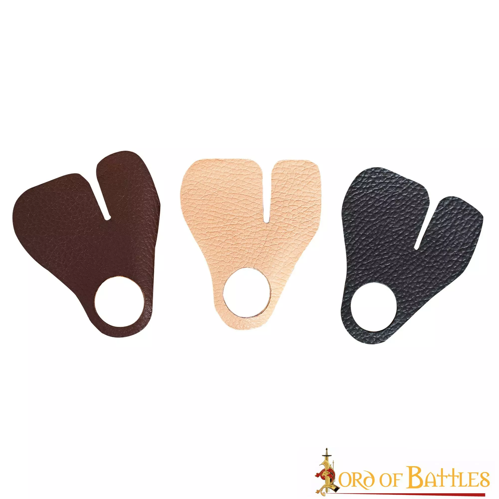 Juego De 3 Lengüetas / Protectores De Dedos De Cuero Auténtico Para Tiro Con Arco 5 Juego De 3 Lengüetas / Protectores De Dedos De Cuero Auténtico Para Tiro Con Arco - Imagen 3