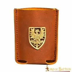 Porta Latas Artesanal Con Decoración Heráldica De águila