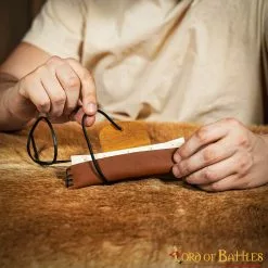 Peine De Hueso Auténtico Con Funda De Cuero Resistente -Armadura Ventas 26165CBR 5