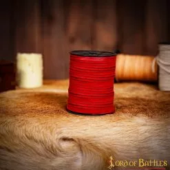 Rollo De Cordón De Cuero Rojo De 50 Metros