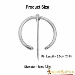 Medieval Vikingo Penannular Fíbula Alfiler De Capa De Acero Inoxidable -Armadura Ventas 26221SS 3