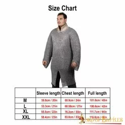 Cota De Malla Camisa Hauberk Aluminio Alternando Anillos Redondos Cúpula Remachado -Armadura Ventas 265N 3