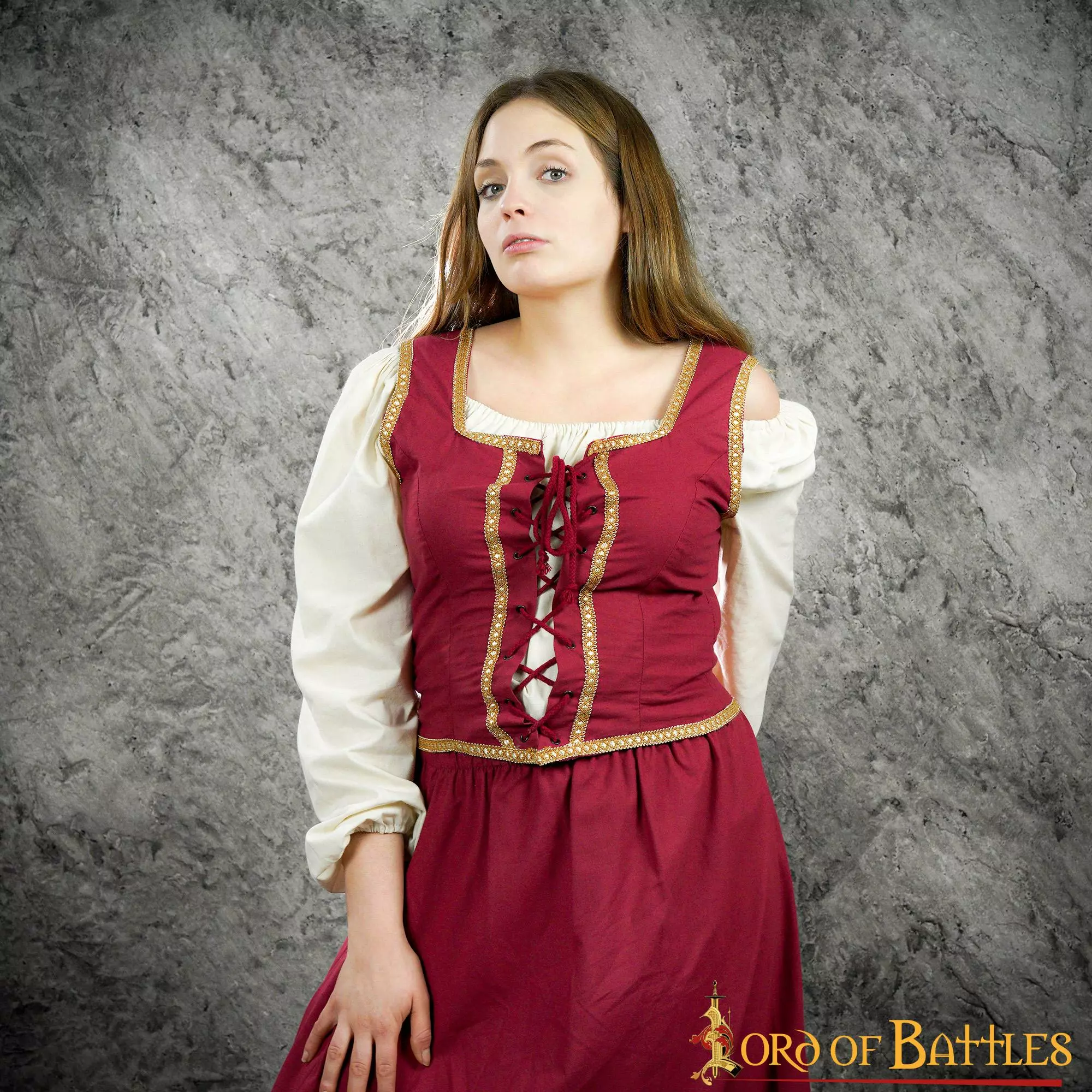 Disfraz De Camarera Medieval De Algodón 3 Disfraz De Camarera Medieval De Algodón