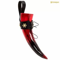 Mythrojan The RED Witch Viking Drinking Horn Con Soporte De Cuero Negro Auténtica Taza Vikinga De Inspiración Medieval Para Vino Y Vino - Acabado Pulido 10 Mythrojan The RED Witch Viking Drinking Horn Con Soporte De Cuero Negro Auténtica Taza Vikinga De Inspiración Medieval Para Vino Y Vino - Acabado Pulido -Armadura Ventas 3 1 3