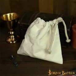 Bolsa Medieval Con Cordón Hecha A Mano Con Lona De Algodón