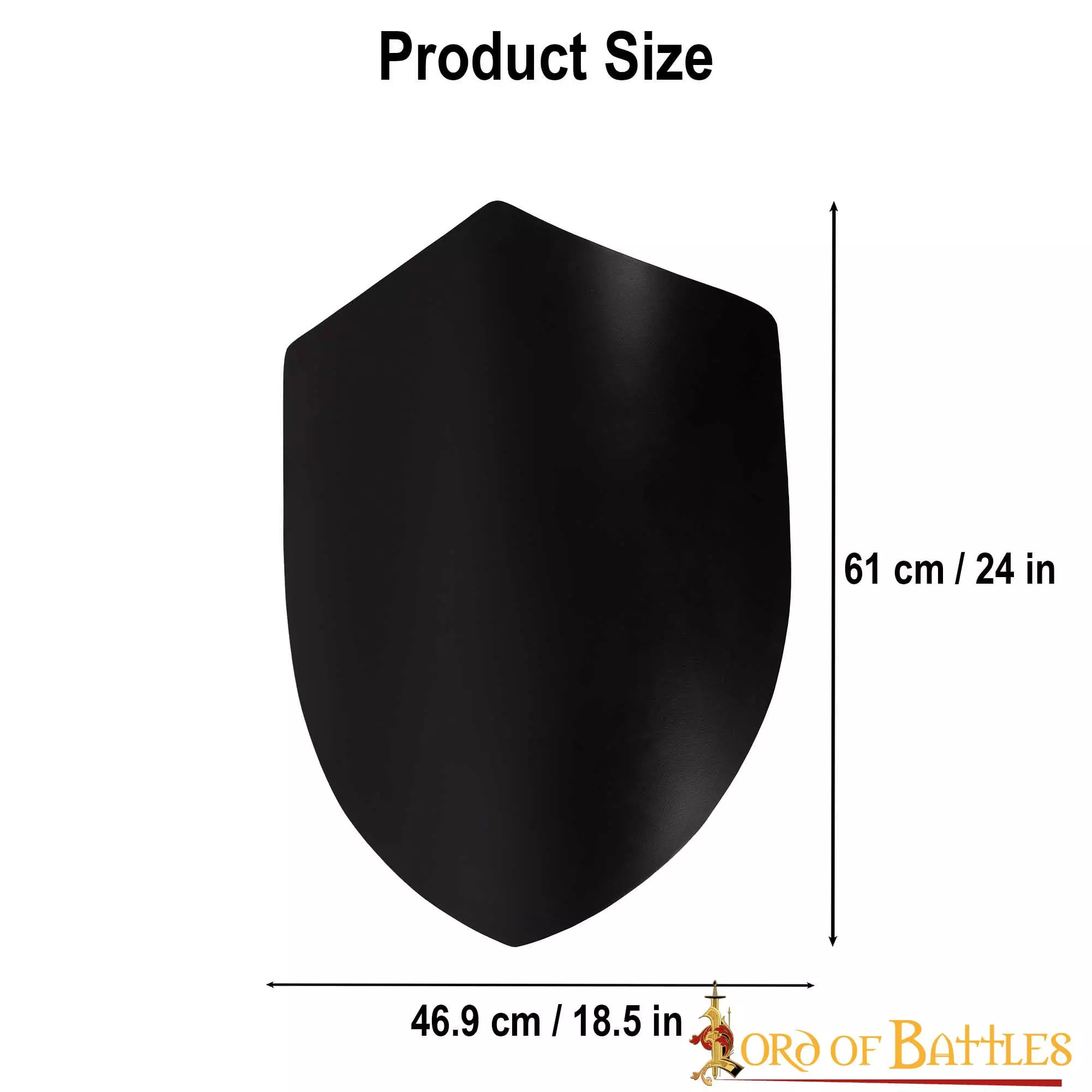 Escudo Medieval Templario Negro Escudo De Acero Personalizable 5 Escudo Medieval Templario Negro Escudo De Acero Personalizable - Imagen 3