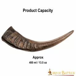 Cuerno Medieval Vikingo Para Beber Hecho A Mano Auténtico Cuerno De Búfalo -Armadura Ventas 3 10 3