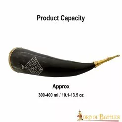 Cuerno Para Beber Vikingo Con Diseño Yggdrasil Grabado Hecho A Mano Cuerno De Buey Auténtico -Armadura Ventas 3 105