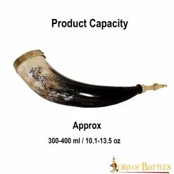 Cuerno De Brújula Vikingo Con Jormungandr Fabricado A Mano Con Auténtico Cuerno De Buey -Armadura Ventas 3 112