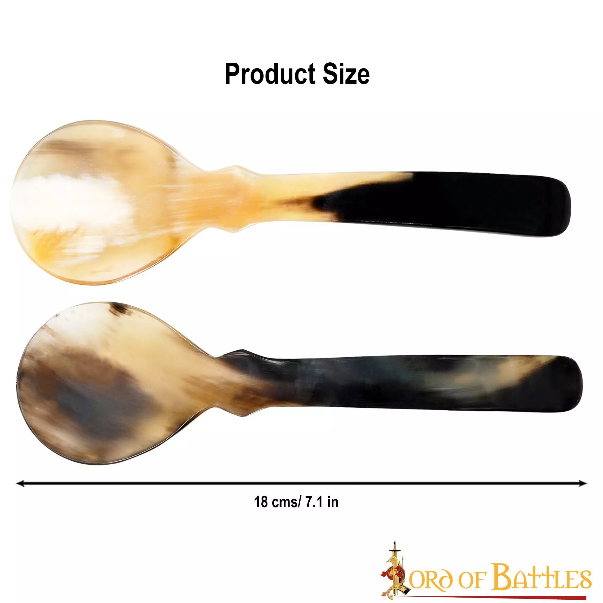 Cuchara Medieval Vikinga De Cuerno Auténtico Juego De 2 Accesorios Funcionales De Cuerno 5 Cuchara Medieval Vikinga De Cuerno Auténtico Juego De 2 Accesorios Funcionales De Cuerno - Imagen 3