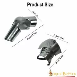 Conjunto De Armadura Medieval Tardía Con Pauldrons Y Arnés De Brazo Calibre 16 -Armadura Ventas 3 151