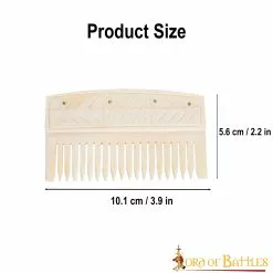 Peine Medieval De Hueso Auténtico Accesorio Artesanal De Hueso Auténtico -Armadura Ventas 3 157