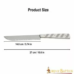 Cuchillo Medieval De Acero Inoxidable Con Mango De Hueso Auténtico -Armadura Ventas 3 165