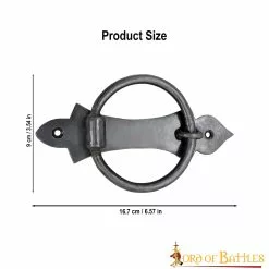 Aldaba Funcional Medieval De Hierro Forjada A Mano Accesorio Vintage -Armadura Ventas 3 167