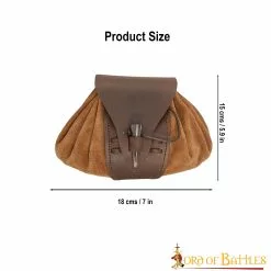 Riñonera Medieval De Cuero Con Pasador De Cuerno Auténtico 10 Riñonera Medieval De Cuero Con Pasador De Cuerno Auténtico -Armadura Ventas 3 173