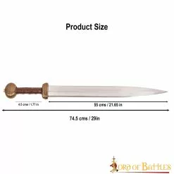Espada Gladius Romana Decorativa Con Vaina De Cuero 10 Espada Gladius Romana Decorativa Con Vaina De Cuero -Armadura Ventas 3 184