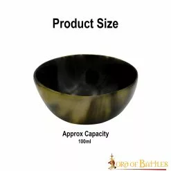 Cuenco Medieval Vikingo Accesorio Artesanal De Cuerno De Buey Auténtico -Armadura Ventas 3 190 1