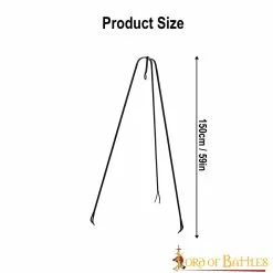 Trípode Para Hoguera Medieval De Hierro Forjado A Mano Equipo De Campamento Funcional -Armadura Ventas 3 195