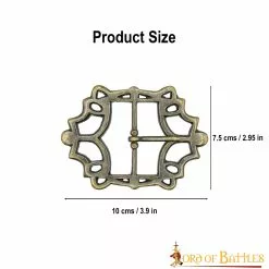 Hebilla De Cinturón Pirata Grande De Latón Antiguo 10 Hebilla De Cinturón Pirata Grande De Latón Antiguo -Armadura Ventas 3 199 1