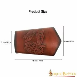 Brazaletes De Cuero Auténtico Con Diseño De Dragón De Fantasía En Relieve 10 Brazaletes De Cuero Auténtico Con Diseño De Dragón De Fantasía En Relieve -Armadura Ventas 3 2