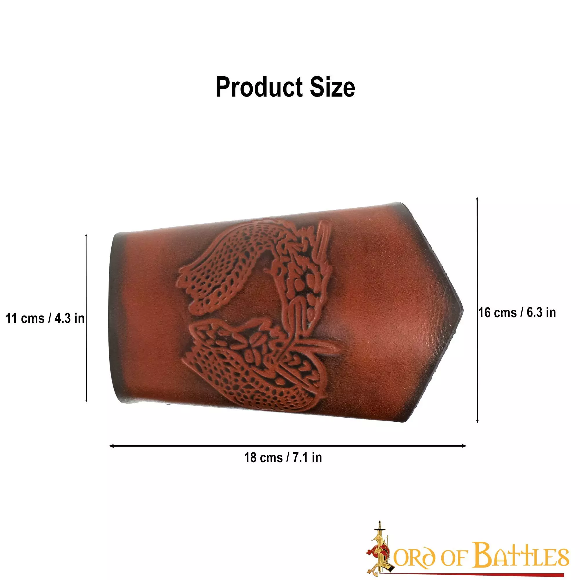 Brazaletes De Cuero Auténtico Con Diseño De Dragón De Fantasía En Relieve 5 Brazaletes De Cuero Auténtico Con Diseño De Dragón De Fantasía En Relieve - Imagen 3