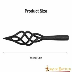 Punta De Flecha Medieval De Hierro Forjado A Mano Con Llama De Fuego -Armadura Ventas 3 21