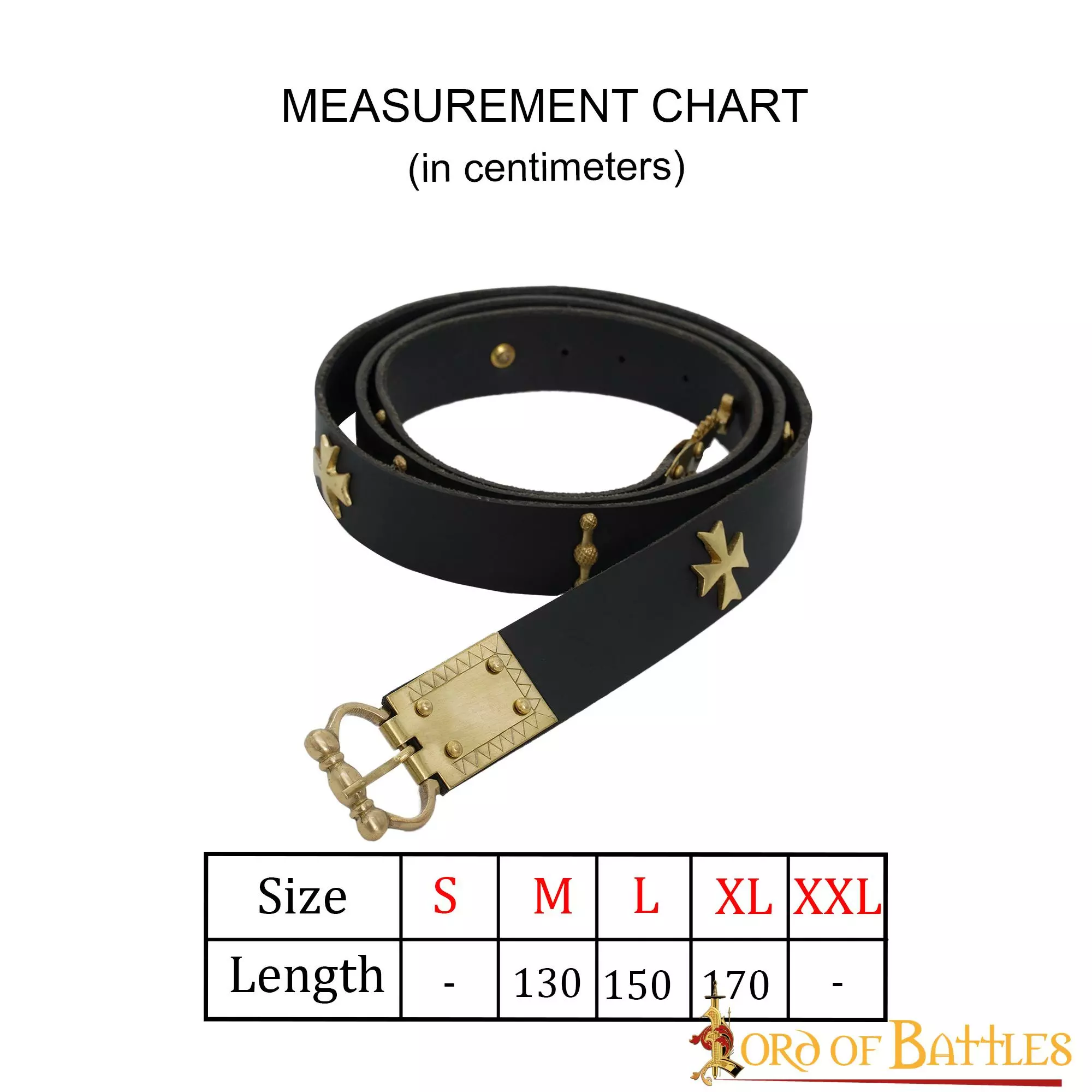 Cinturón Medieval De Cuero Con Detalles De Latón Puro 5 Cinturón Medieval De Cuero Con Detalles De Latón Puro - Imagen 3