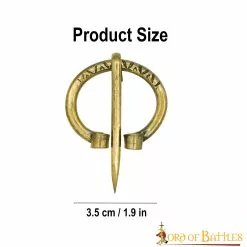 Broche Medieval Vikingo De Latón Puro Peroné Para Capa -Armadura Ventas 3 218