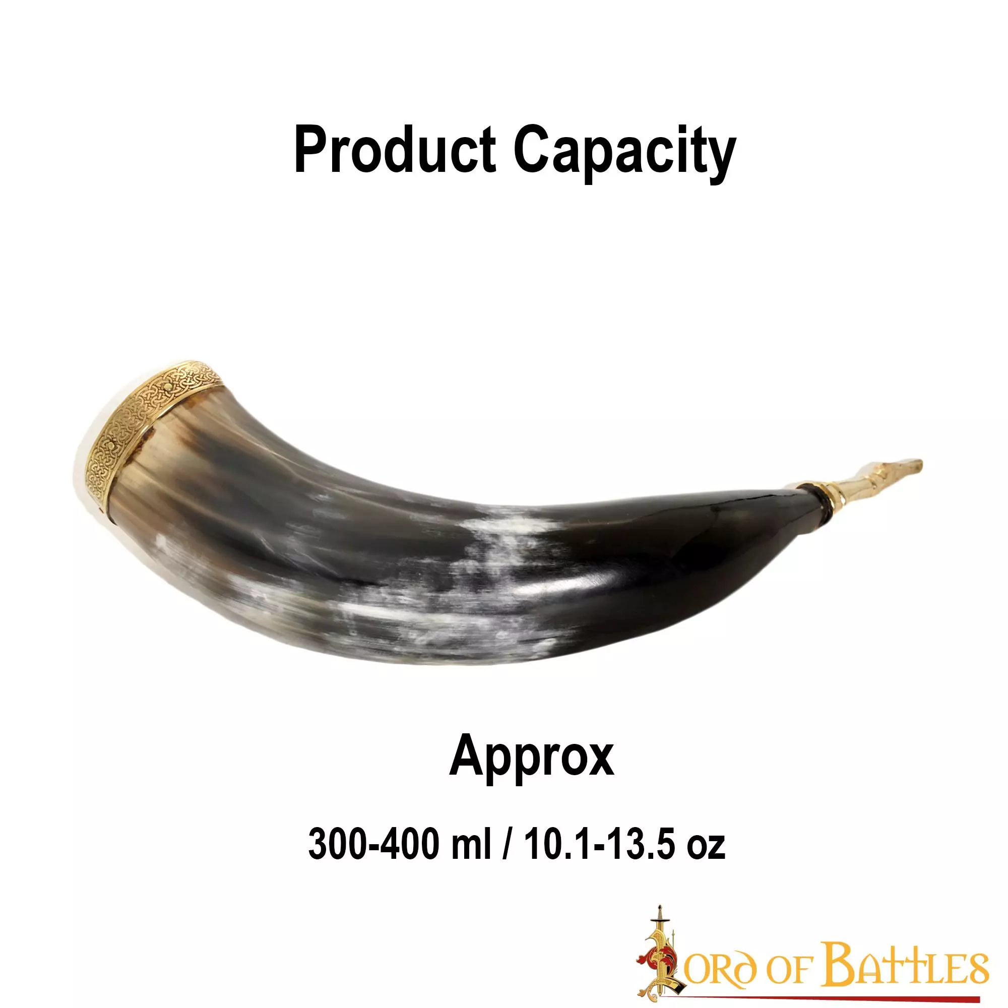 Cuerno Medieval Vikingo Para Beber Con Accesorios De Latón Cuerno De Buey Auténtico Hecho A Mano 5 Cuerno Medieval Vikingo Para Beber Con Accesorios De Latón Cuerno De Buey Auténtico Hecho A Mano - Imagen 3