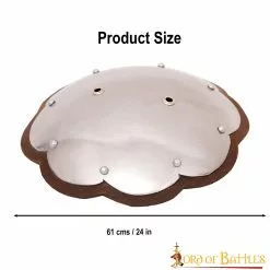 Redondel Ligero Del Siglo XIV Spaulders Con Bordes Cortados En Cuero Calibre 16 11 Redondel Ligero Del Siglo XIV Spaulders Con Bordes Cortados En Cuero Calibre 16 -Armadura Ventas 3 227