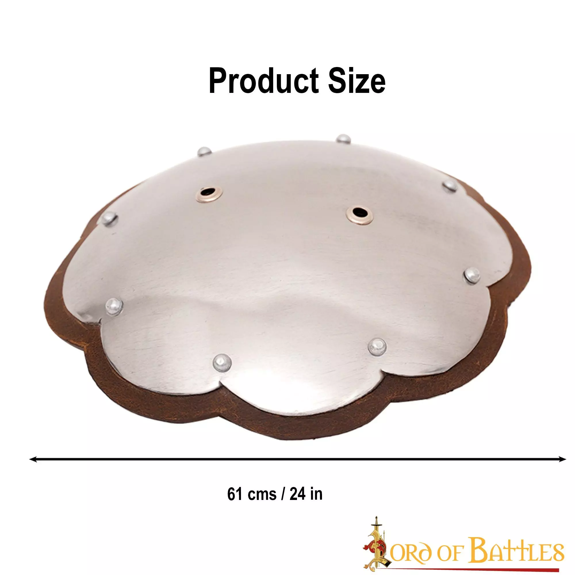 Redondel Ligero Del Siglo XIV Spaulders Con Bordes Cortados En Cuero Calibre 16 6 Redondel Ligero Del Siglo XIV Spaulders Con Bordes Cortados En Cuero Calibre 16 - Imagen 4