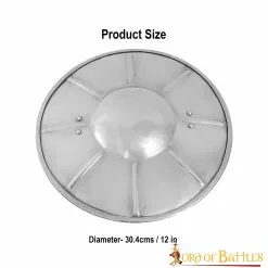 Hebilla Medieval Redonda Estriada Escudo De Acero Para Esgrima -Armadura Ventas 3 245