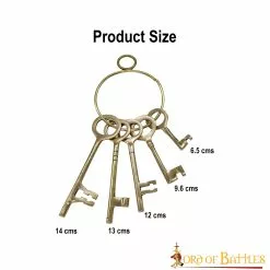 Dungeon Medieval Manojo De 5 Llaves Decorativas De Latón Puro 10 Dungeon Medieval Manojo De 5 Llaves Decorativas De Latón Puro -Armadura Ventas 3 25 1