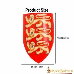 Rey Ricardo Corazón De León Escudo De Armas Real De Acero Decorativo -Armadura Ventas 3 264