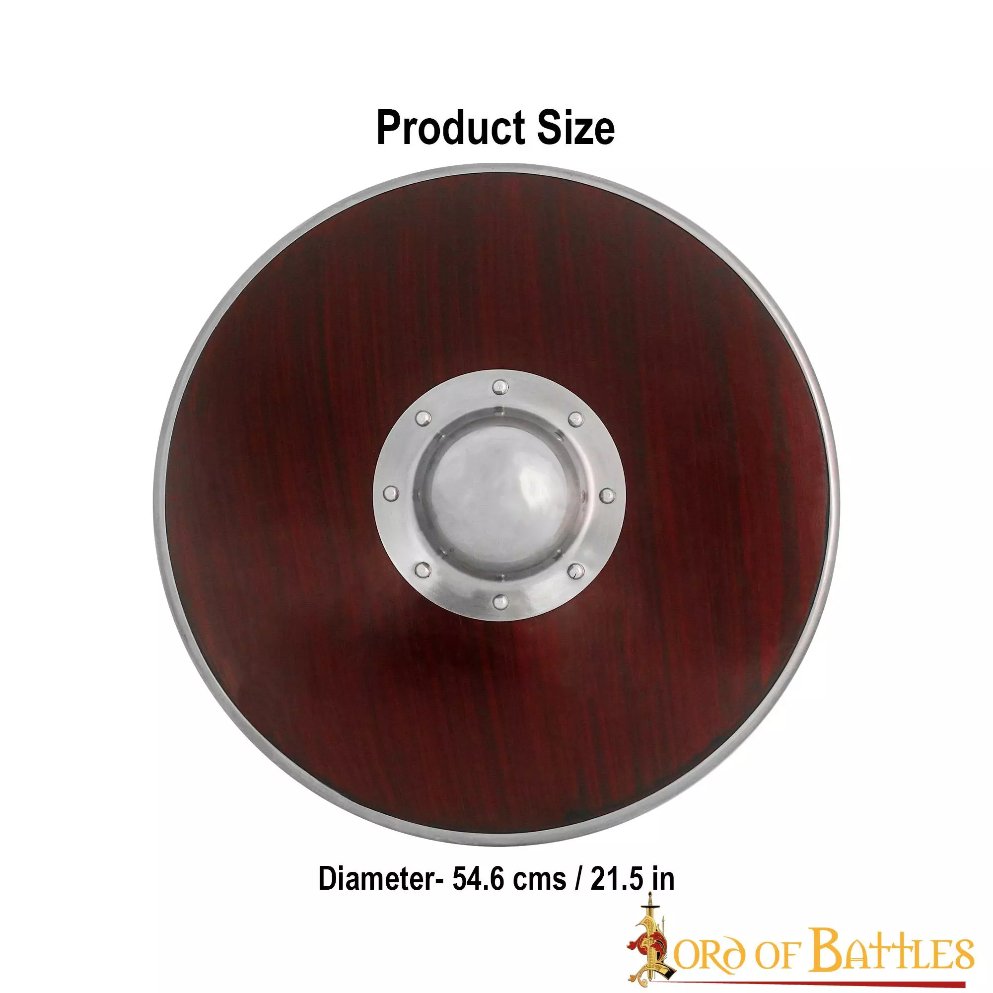 Escudo Redondo De Madera Vikingo Hecho A Mano Y Totalmente Funcional 5 Escudo Redondo De Madera Vikingo Hecho A Mano Y Totalmente Funcional - Imagen 3