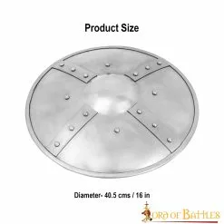 Escudo Medieval Redondo De Acero Funcional Hecho A Mano 10 Escudo Medieval Redondo De Acero Funcional Hecho A Mano -Armadura Ventas 3 268