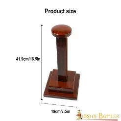 Soporte De Madera Para Cascos Medievales Con O Sin Aventail -Armadura Ventas 3 275