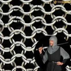 Mythrojan Camisa De Cota De Malla Con Cofia Medieval Caballero Armor Costume - Zinc Polish 13 Mythrojan Camisa De Cota De Malla Con Cofia Medieval Caballero Armor Costume - Zinc Polish -Armadura Ventas 3 3