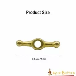 Tachuelas O Conchos Medievales Para Cinturón Latón Macizo Puro Juego De 5 -Armadura Ventas 3 3 6