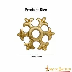 Tachuelas O Conchos Flor Rosetón Latón Macizo Juego De 5 10 Tachuelas O Conchos Flor Rosetón Latón Macizo Juego De 5 -Armadura Ventas 3 300