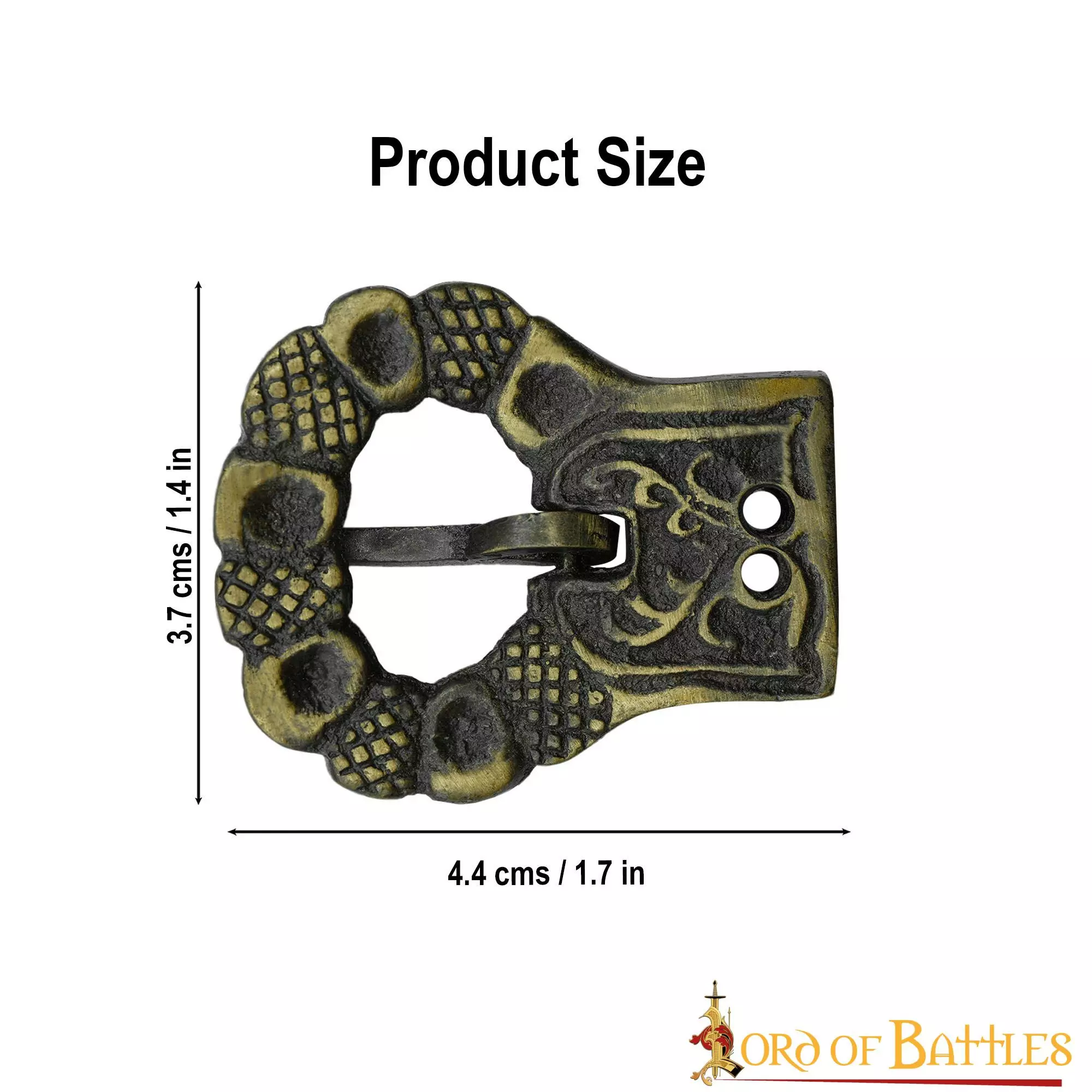 Hebilla De Cinturón Gótica De Latón Envejecido Juego Funcional De 5 5 Hebilla De Cinturón Gótica De Latón Envejecido Juego Funcional De 5 - Imagen 3