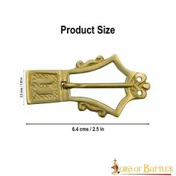 Accesorio Para Cinturón Con Hebilla De Latón Macizo Puro Con Monograma Del Siglo XV -Armadura Ventas 3 306