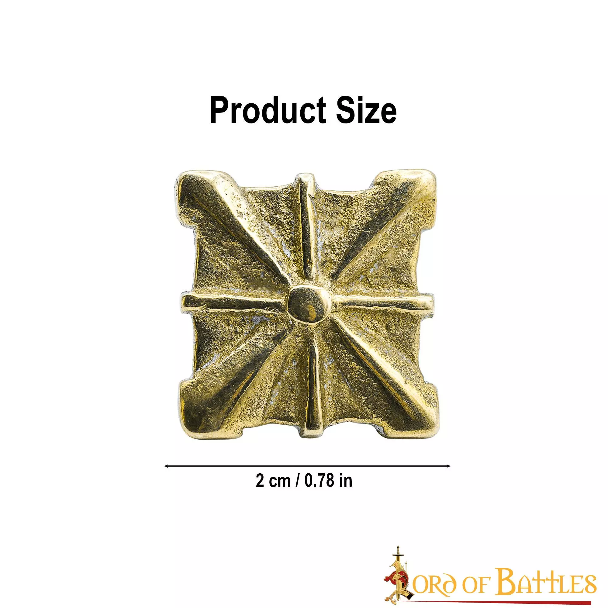 Juego De 5 Soportes Funcionales Medievales De Latón Macizo Para Cuero 5 Juego De 5 Soportes Funcionales Medievales De Latón Macizo Para Cuero - Imagen 3