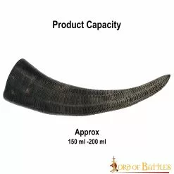 Cuerno Medieval Vikingo Para Beber Con Escamas Talladas Cuerno De Búfalo Auténtico -Armadura Ventas 3 32 2