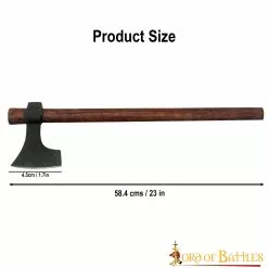 Hacha Vikinga Con Cabeza De Acero Al Carbono Forjada A Mano -Armadura Ventas 3 329